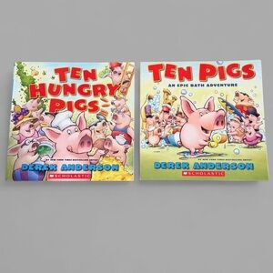 Scholastic Ten Hungry Pigs and Ten Pigs paperback book set